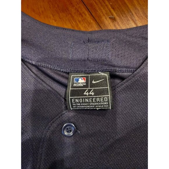 Nike Cleveland Indians Authentic Collection Blue Jersey Mens 44 Blank NWOT Rare - Picture 4 of 6